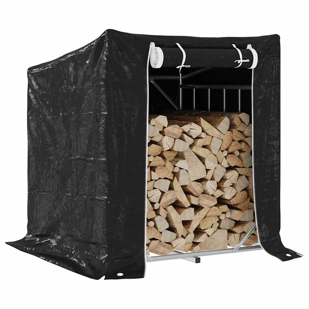 Stalak za drva za ogrjev s kišnom navlakom 100,5x100,5x110,5 cm