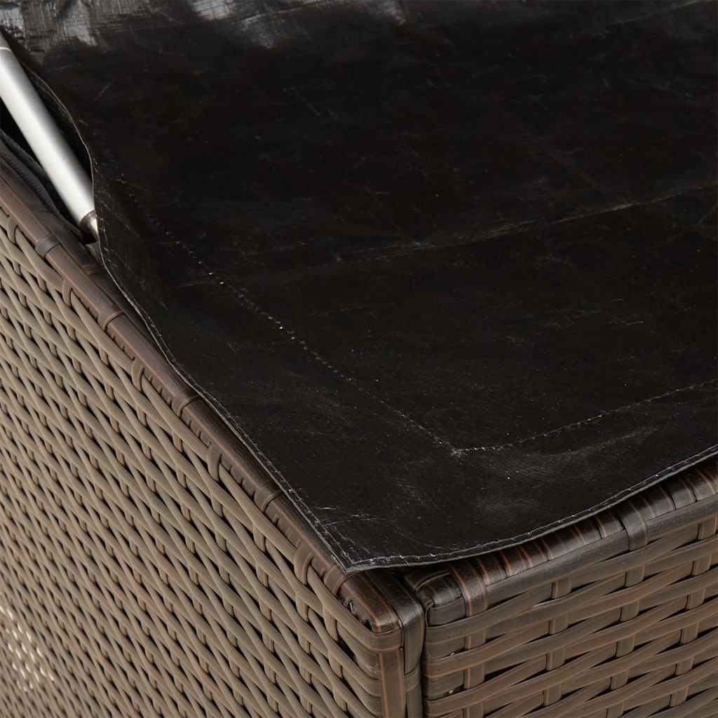 Vanjska kutija za jastuke smeđa 100x55x55,5 cm poli ratan