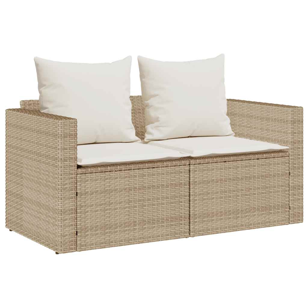 Vrtni set od 5 dijelova s jastucima, složiv, bež, poliratan