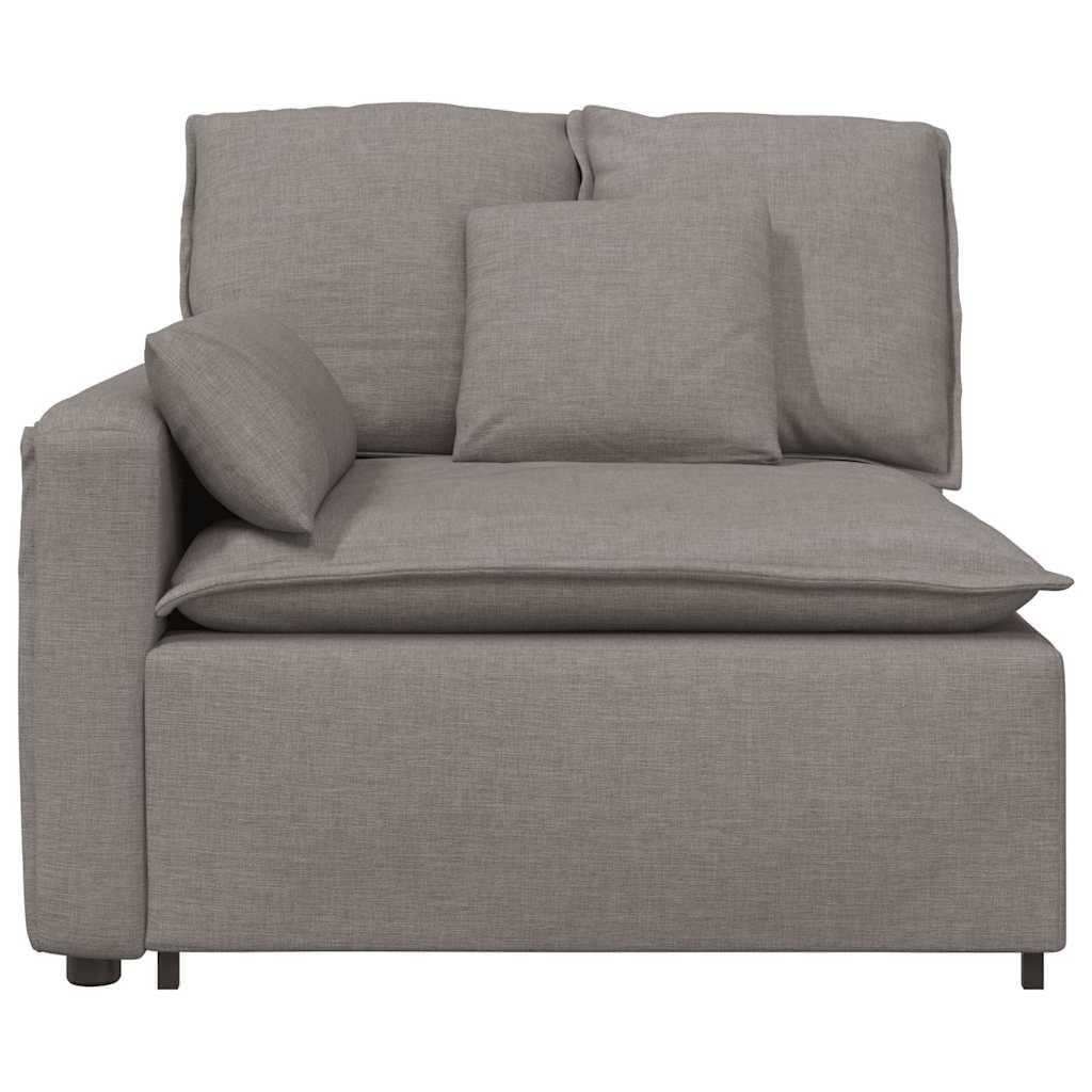 Modularni kauč s naslonom za ruke i jastucima, taupe 100 cm