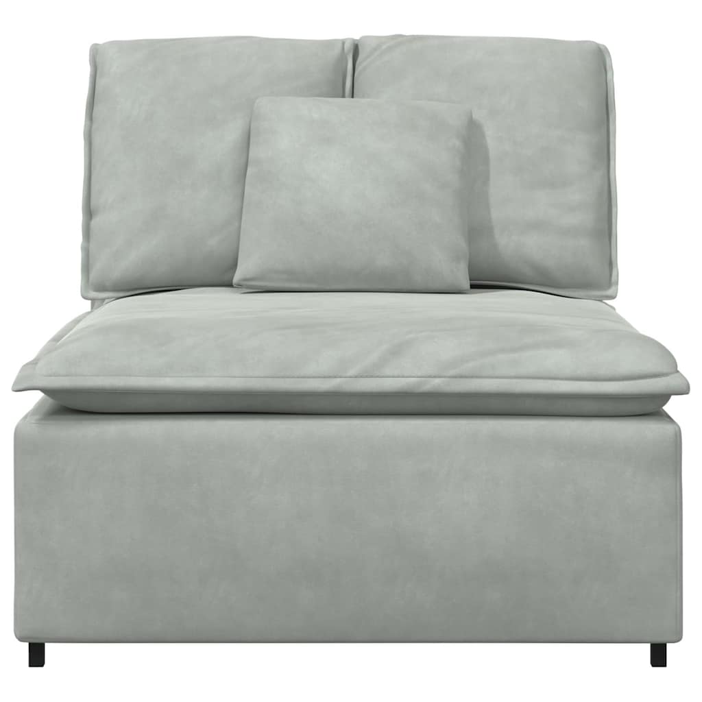 Modularni Sofa Centralni Modul s Jastucima Svijetlosivi 100 cm