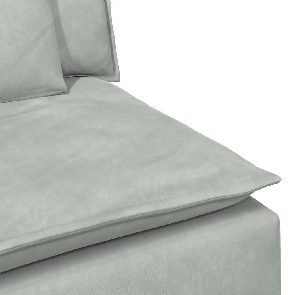 Modularni Sofa Centralni Modul s Jastucima Svijetlosivi 100 cm