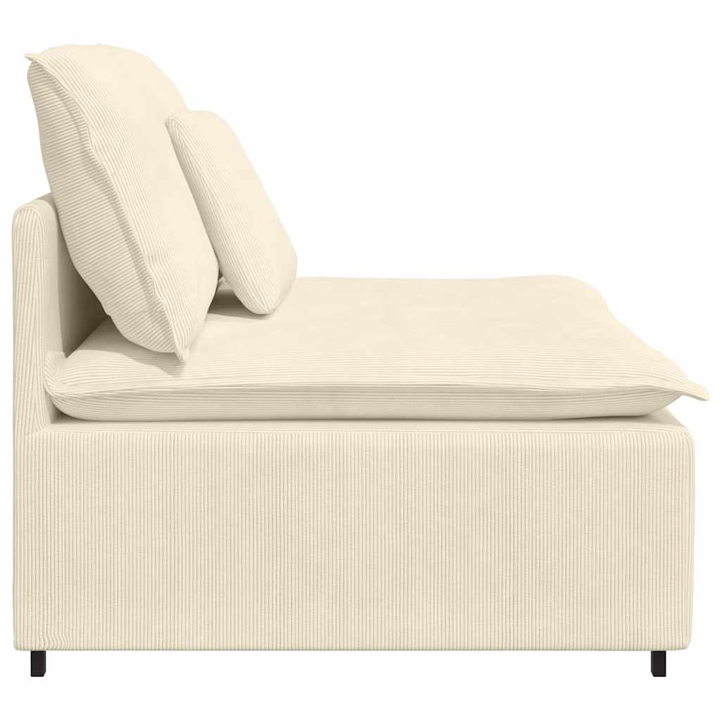Modularni Sofa Centralni Modul s Jastucima Krem 100 cm