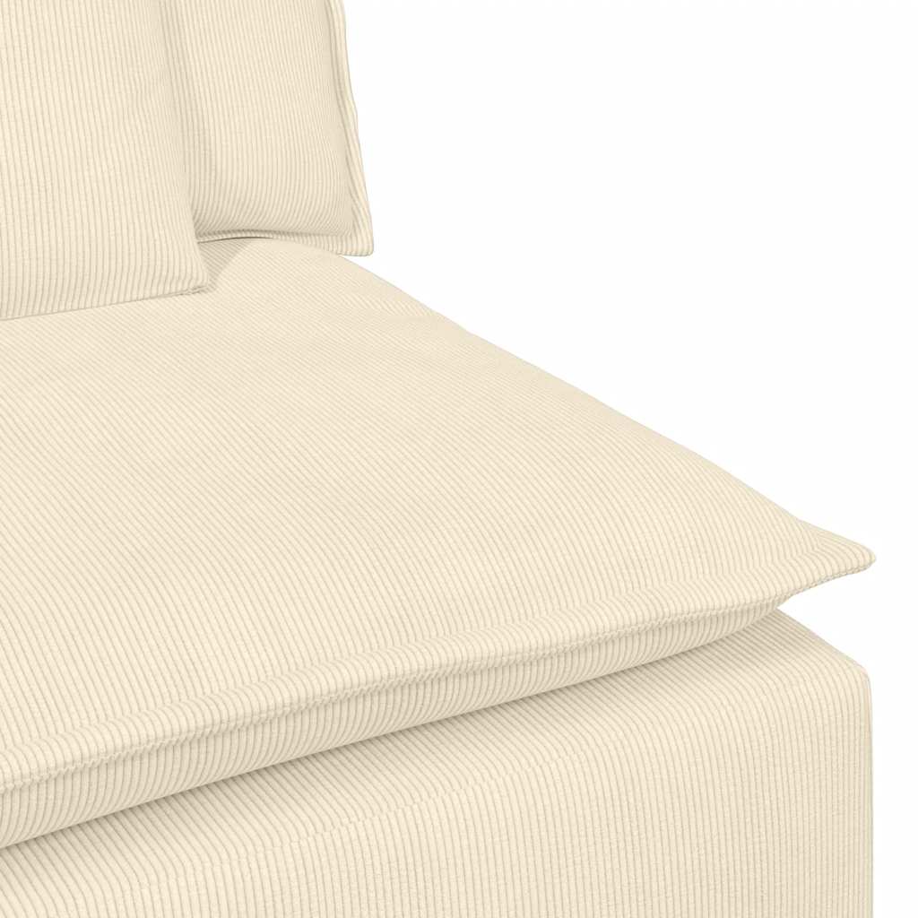 Modularni Sofa Centralni Modul s Jastucima Krem 100 cm