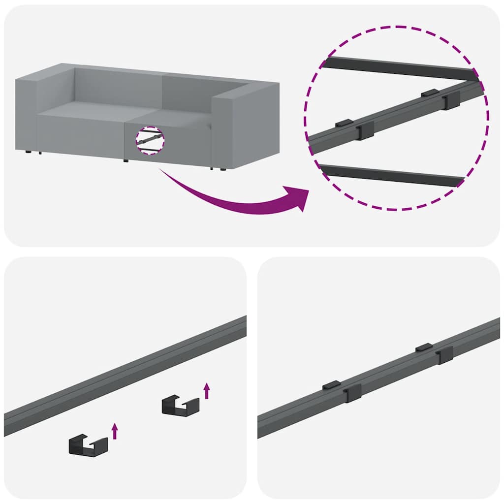 Modularna sofa Kutni modul s jastucima svijetlo siva 100 cm