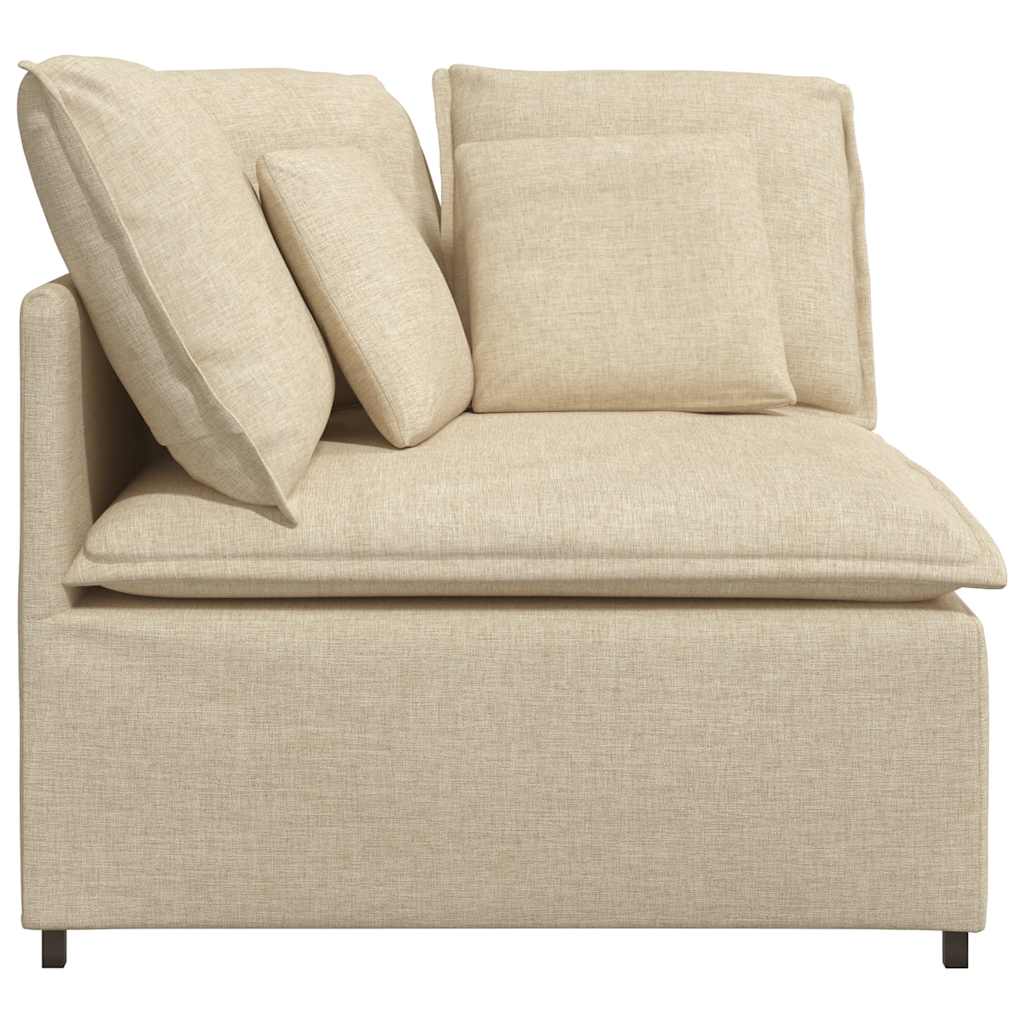 Modularni kutni kauč s jastucima krem boje 100 cm