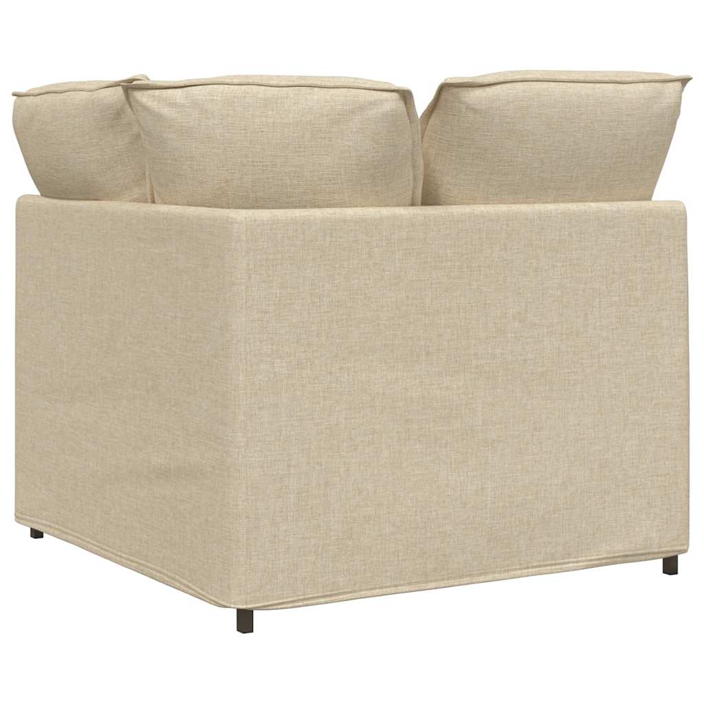Modularni kutni kauč s jastucima krem boje 100 cm