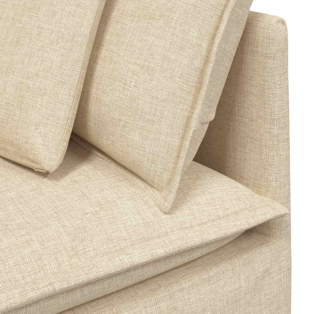 Modularni kutni kauč s jastucima krem boje 100 cm
