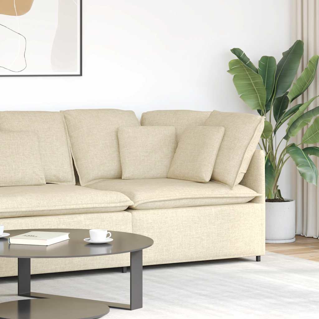 Modularni kutni kauč s jastucima krem boje 100 cm