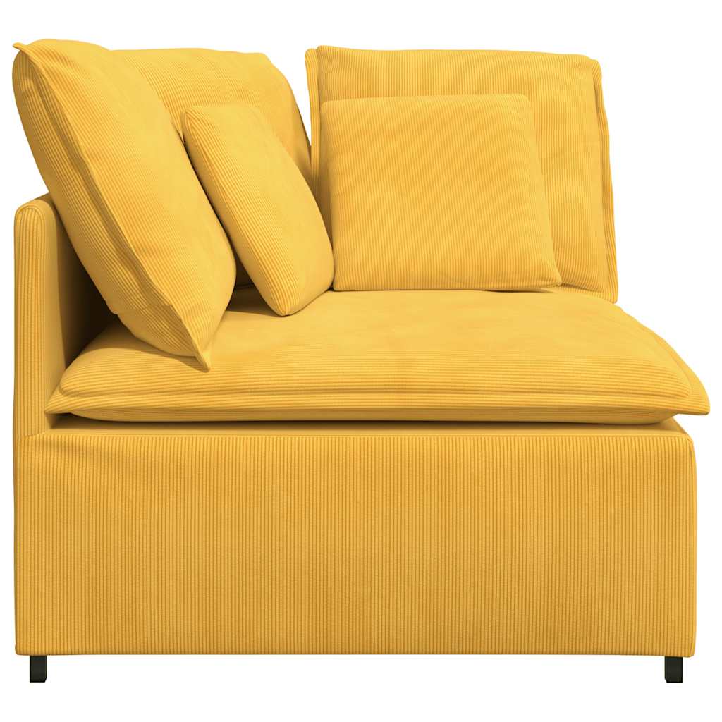 Modularna sofa Kutni modul s jastucima svijetložuta 100 cm