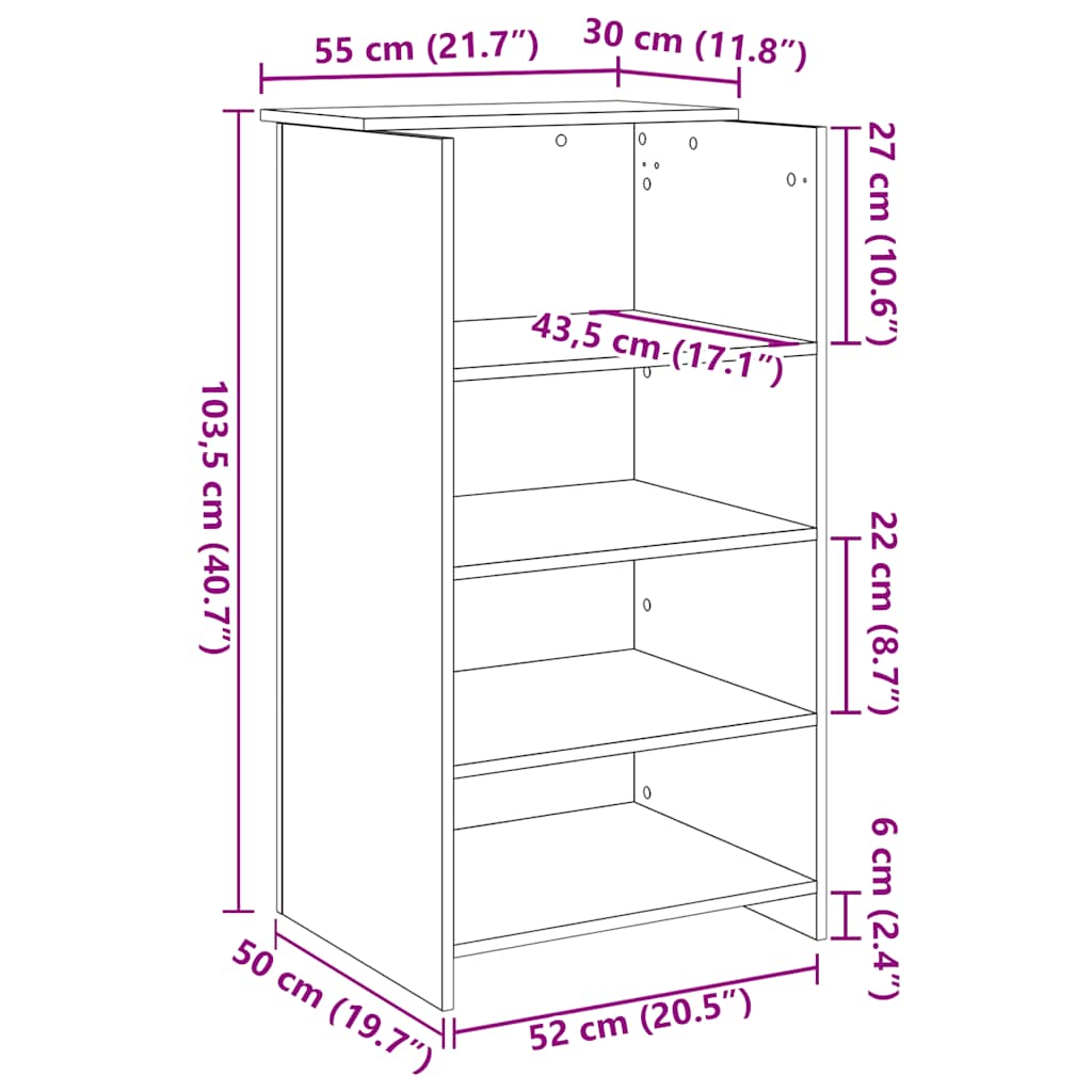 Recepcijski stol staro drvo 55x50x103,5 cm konstruirano drvo