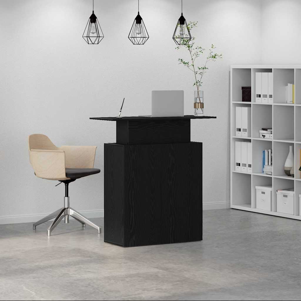 Recepcijski stol Crni 100x40x104 cm Inženirsko drvo