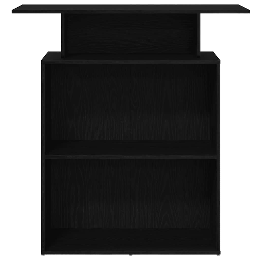 Recepcijski stol Crni 100x40x104 cm Inženirsko drvo