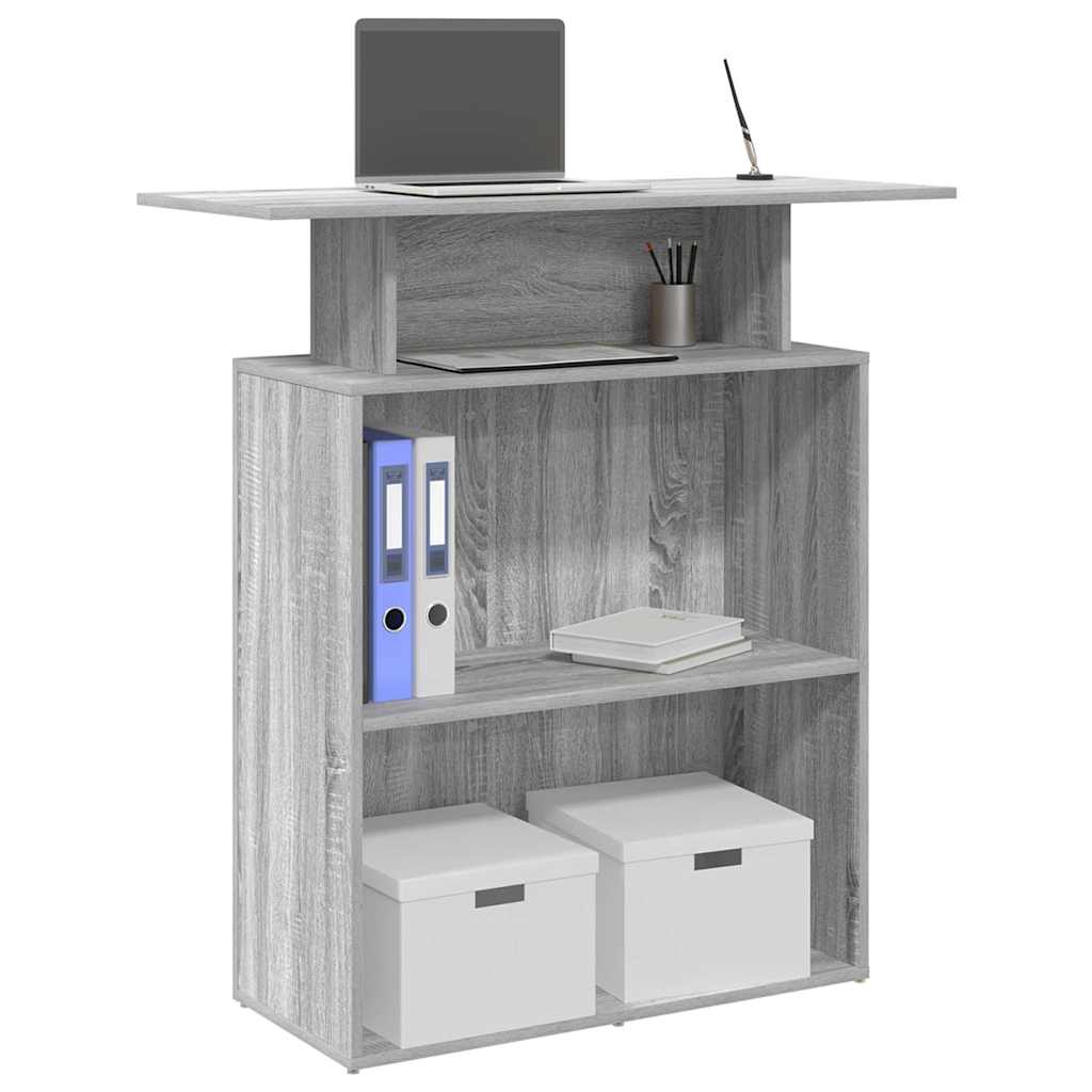 Recepcijski stol sivi sonoma 100x40x104 cm konstruirano drvo