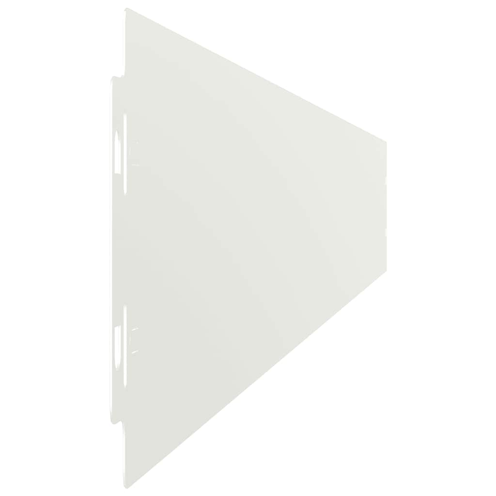 Rubovi za travnjak 10 kom Bijeli 10x103 cm Hladno valjani čelik