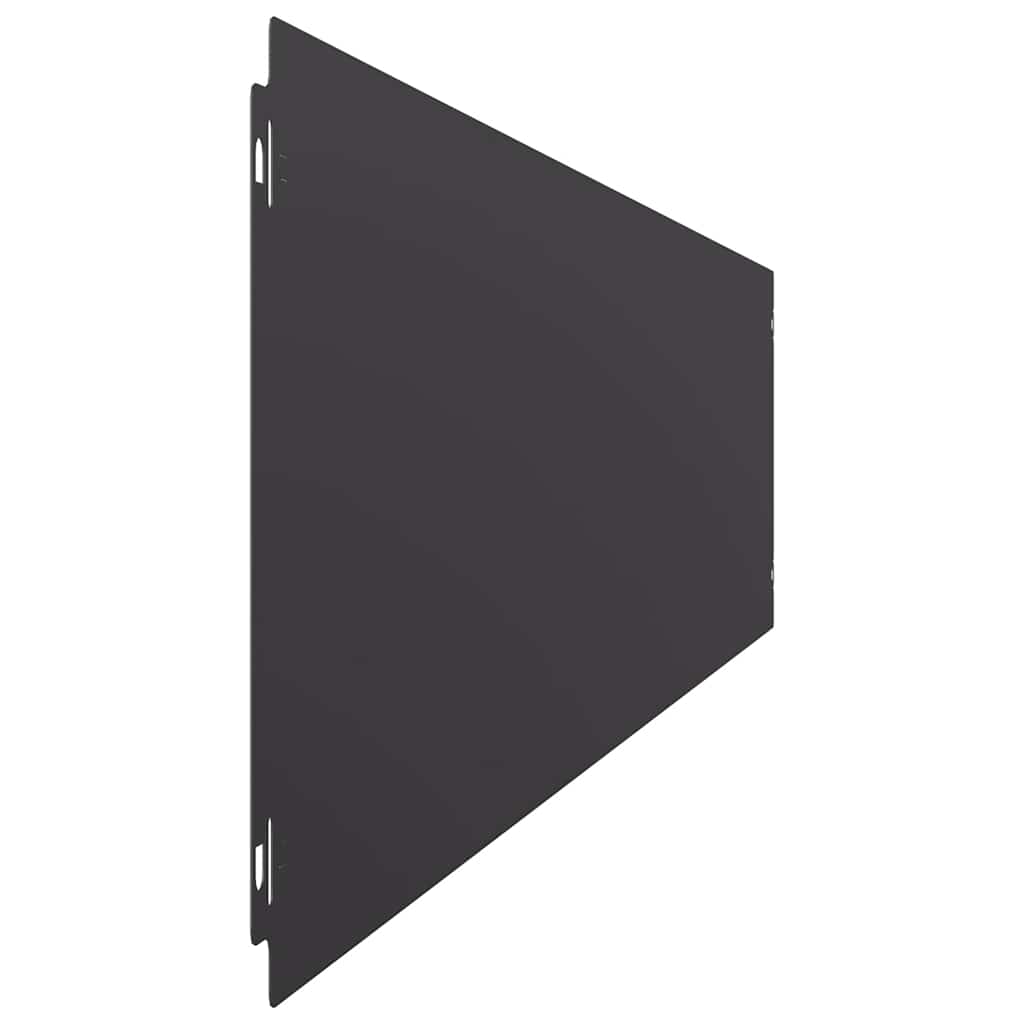 Rubovi za travnjak 10 kom crni 20x103 cm hladno valjani čelik