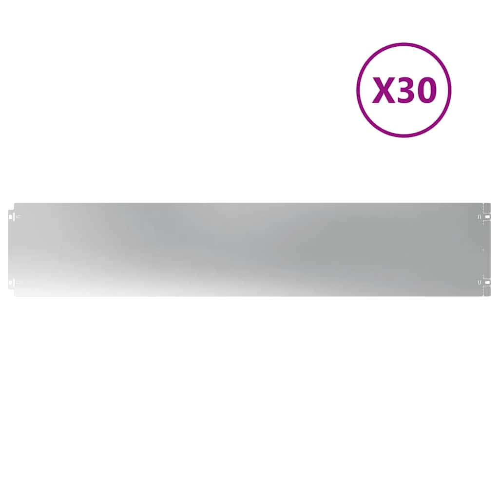 Rubovi travnjaka 30 kom 20x103 cm pocinčani čelik