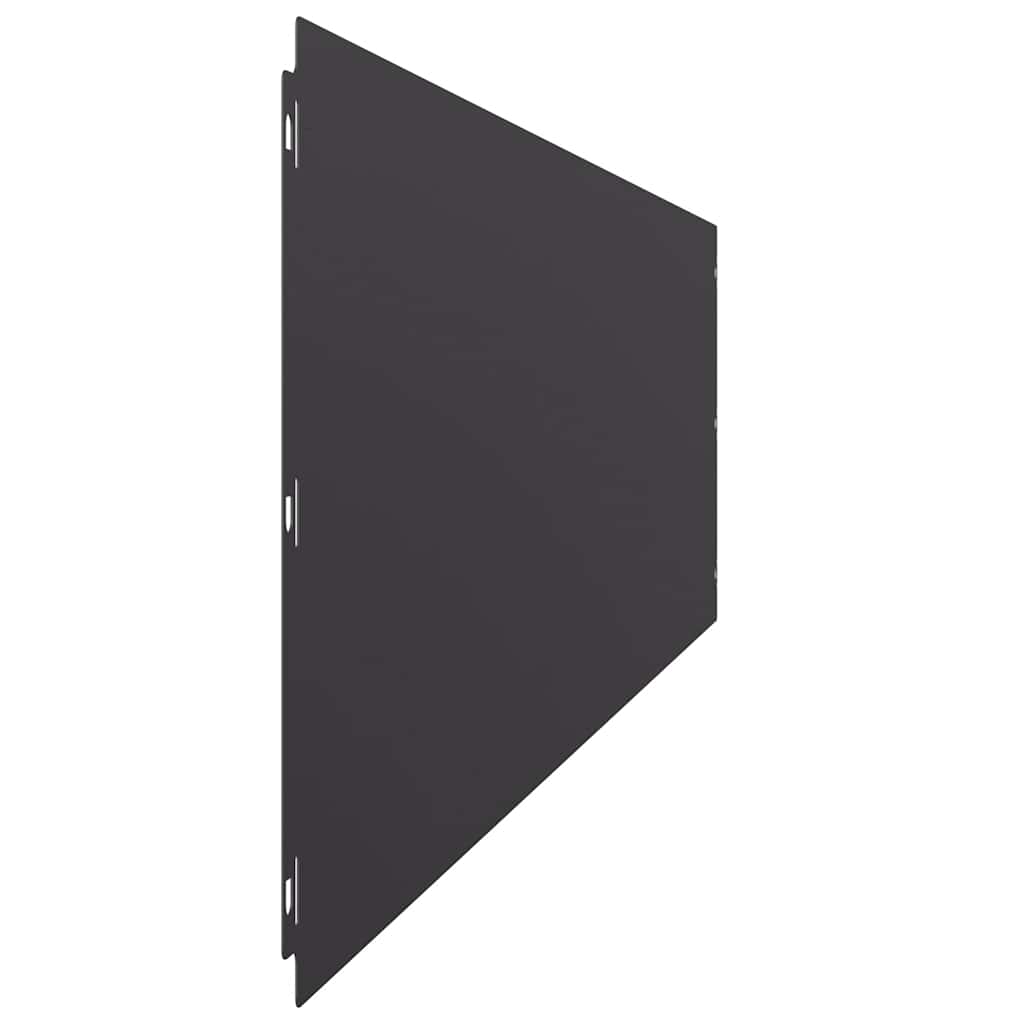 Rubovi za travnjak 10 kom crni 25x103 cm hladno valjani čelik