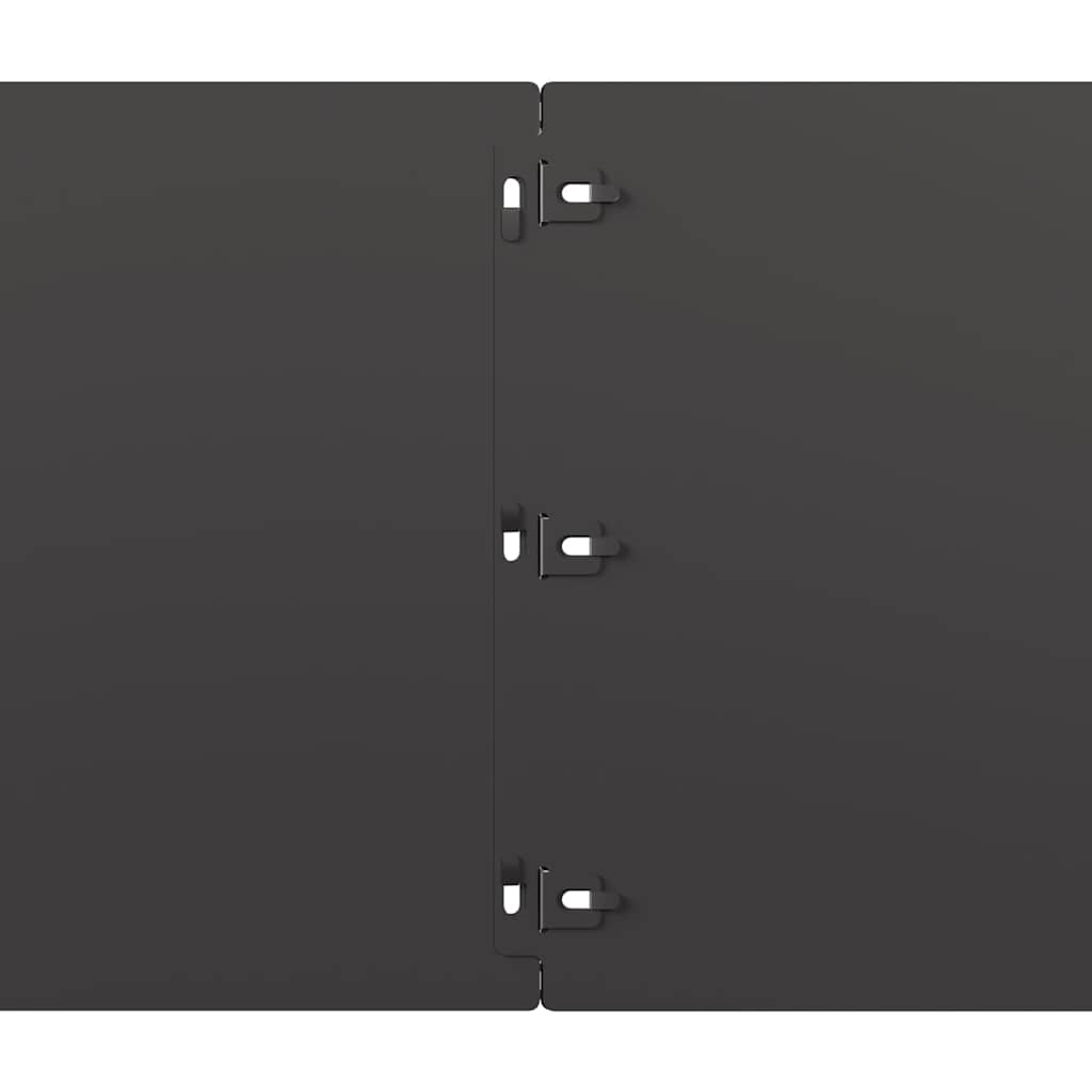 Rubovi za travnjak 20 kom crni 25x103 cm hladno valjani čelik