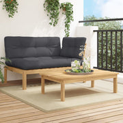 2-dijelna set vrtnih sofa od paleta s jastucima od drva bagrema