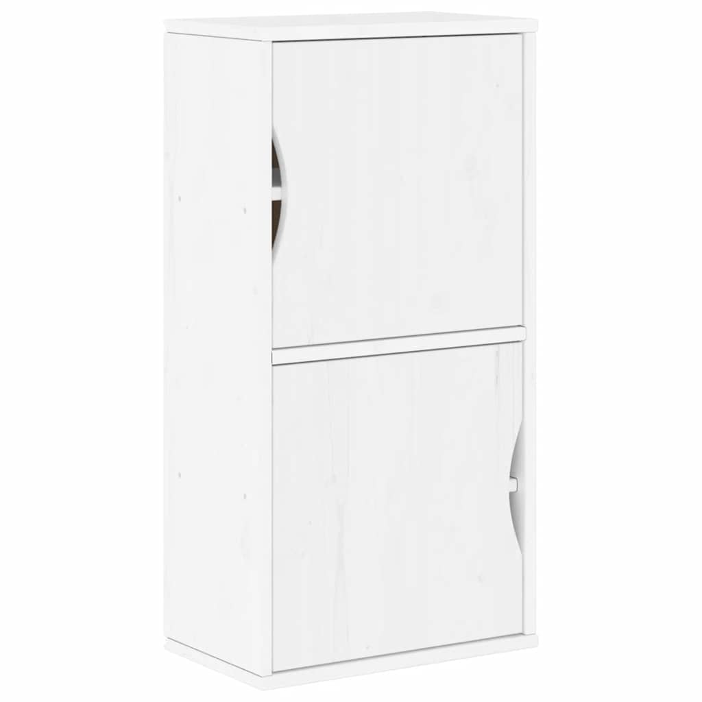 Bočni ormarić ODDA bijeli 40x24x79 cm puno drvo bor