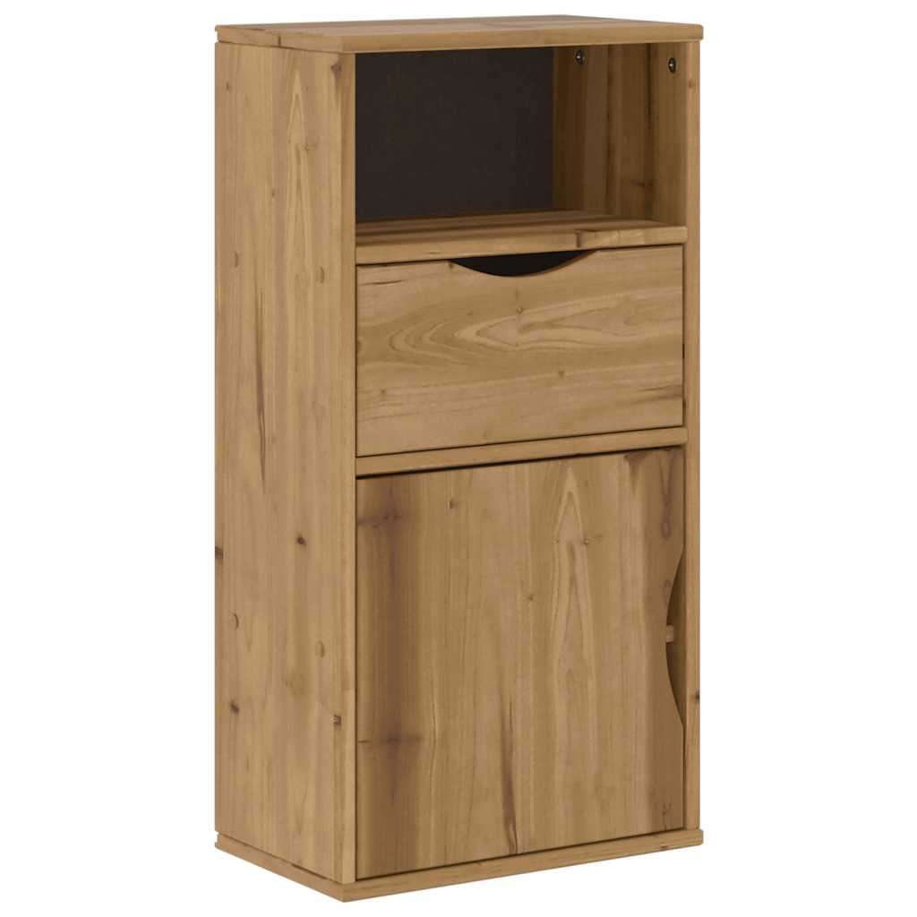 Bočni ormarić s ladicom ODDA 40x24x79 cm puno drvo bor