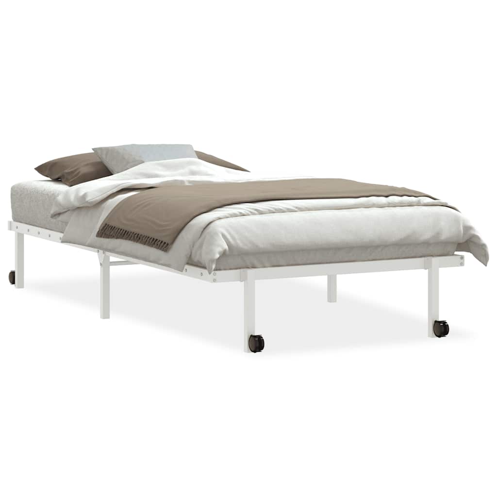 Okvir kreveta bez madraca sklopivi bijeli 100x190 cm čelik