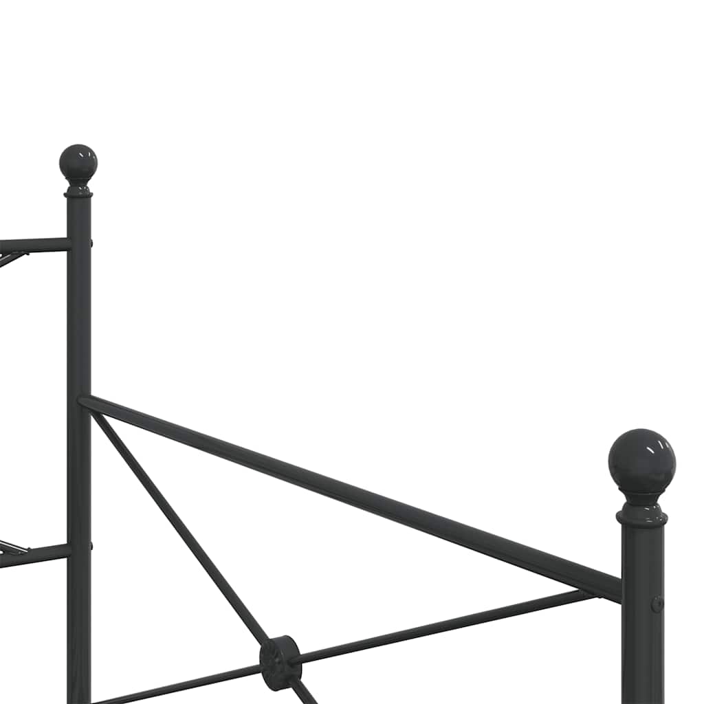 Dnevni krevet bez madraca crni 100x200 cm čelik