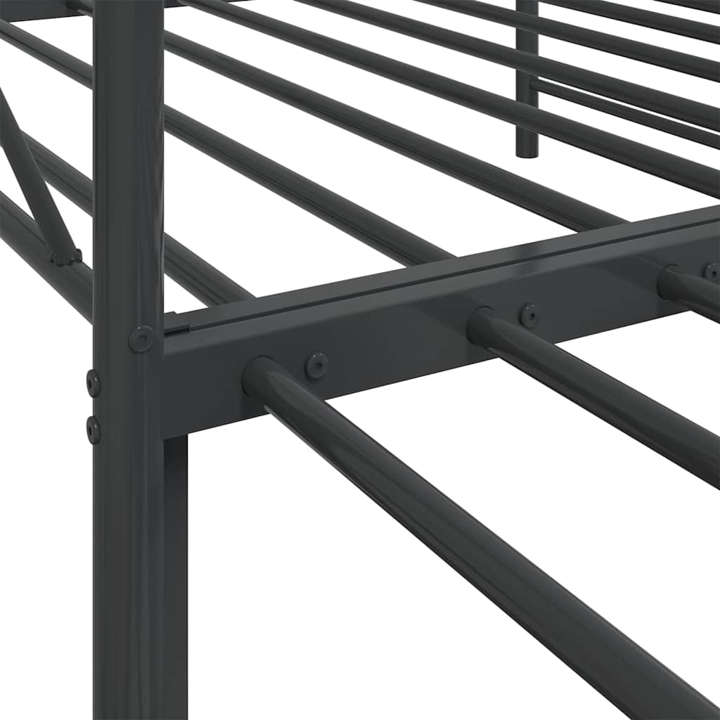 Krevet na rasklapanje bez madraca crni 107x203 cm čelik