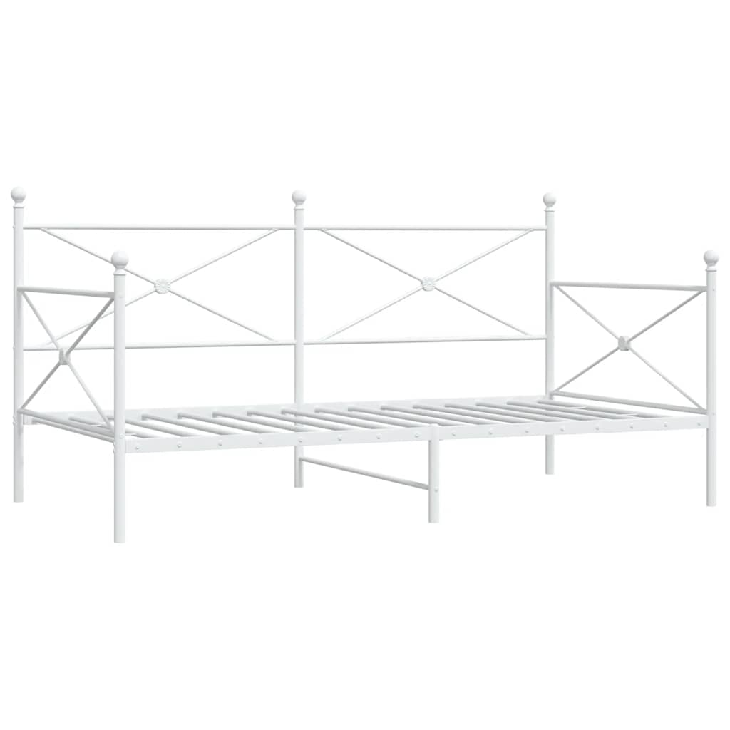 Dnevni krevet bez madraca bijeli 107x203 cm čelik