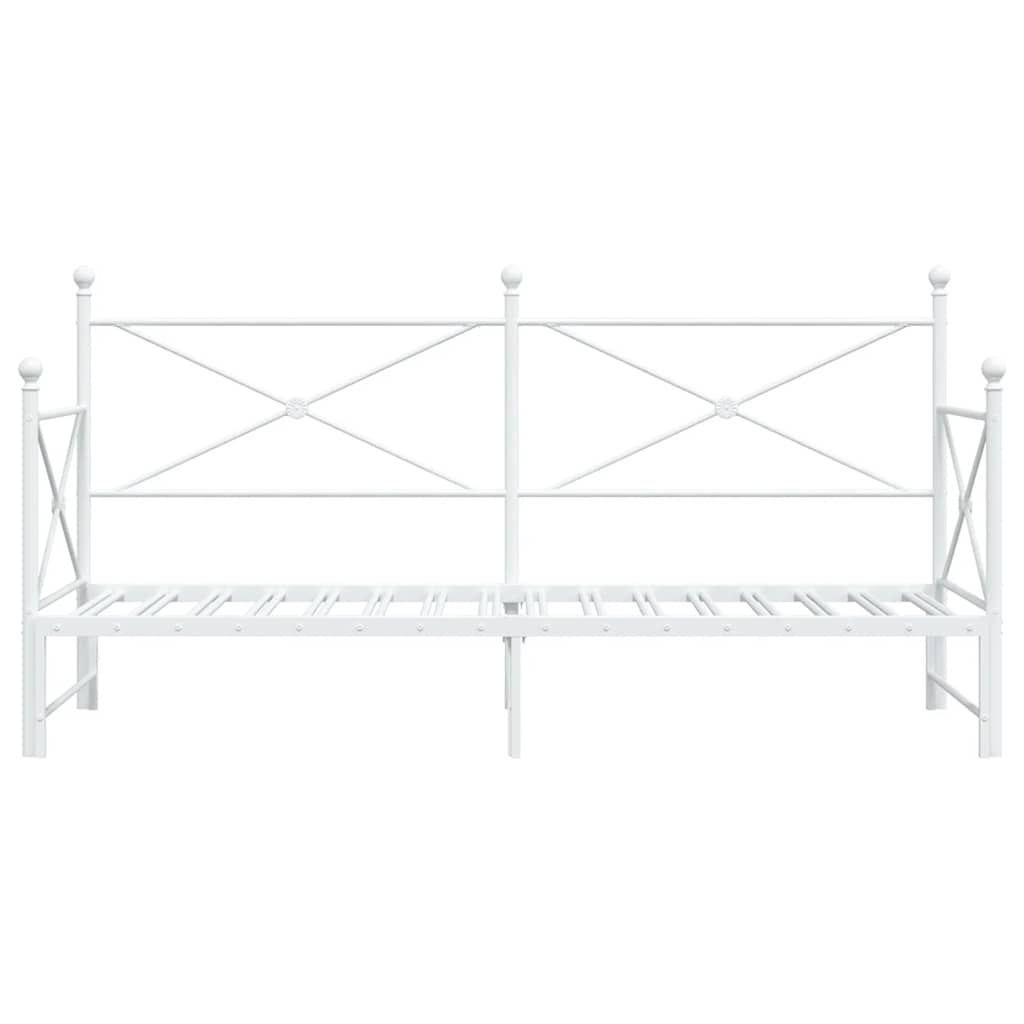 Krevet na rasklapanje bez madraca bijeli 80x200 cm čelik