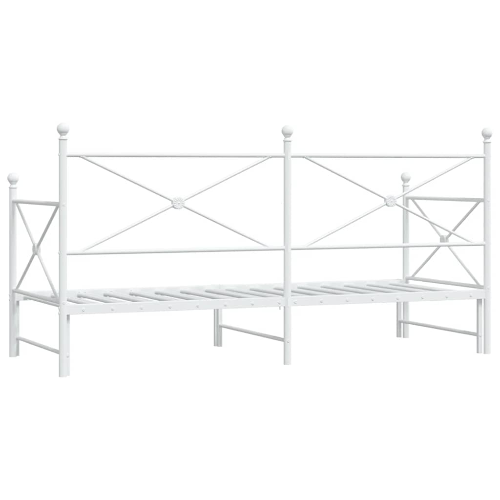 Krevet na rasklapanje bez madraca bijeli 80x200 cm čelik