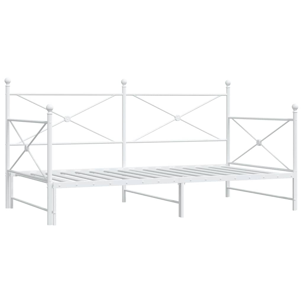 Krevet na rasklapanje bez madraca bijeli 107x203 cm čelik