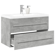 2-dijelni set kupaonskog namještaja siva boja betona drveni 80 x 38.5 x 48 cm