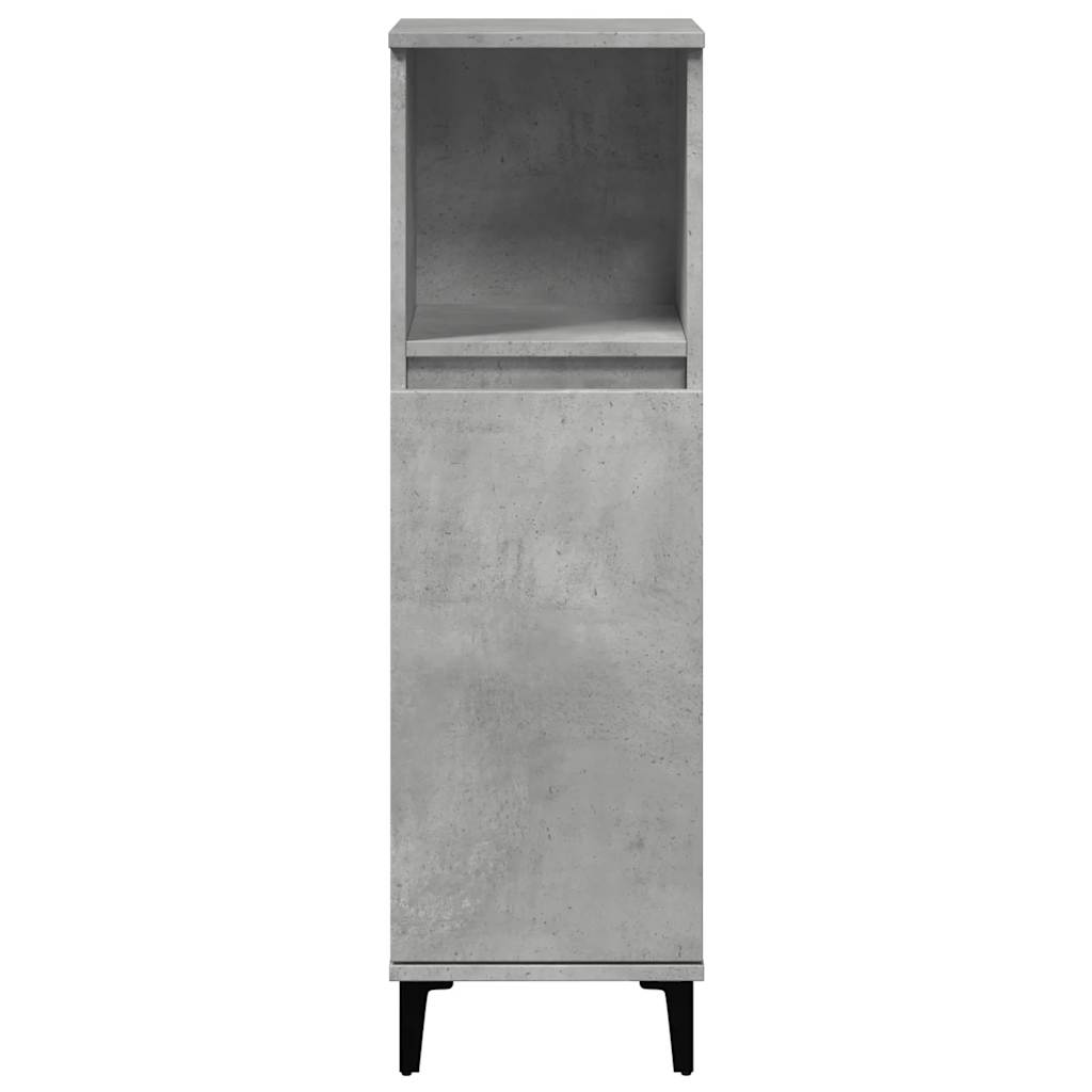 3-dijelni set kupaonskog namještaja siva boja betona drveni