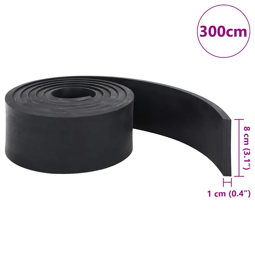 Gumeni rub za snježni plug crni 300x8x1 cm