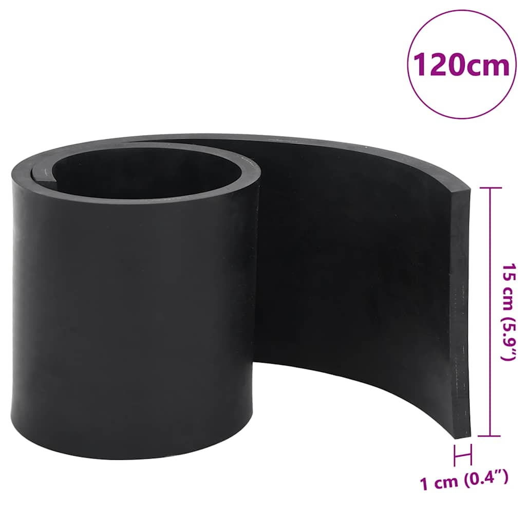 Gumeni rub za snježni plug crni 120x15x1 cm