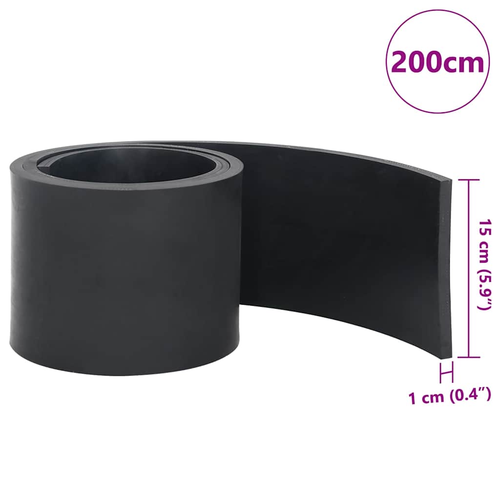 Gumeni rub za snježni plug crni 200x15x1 cm