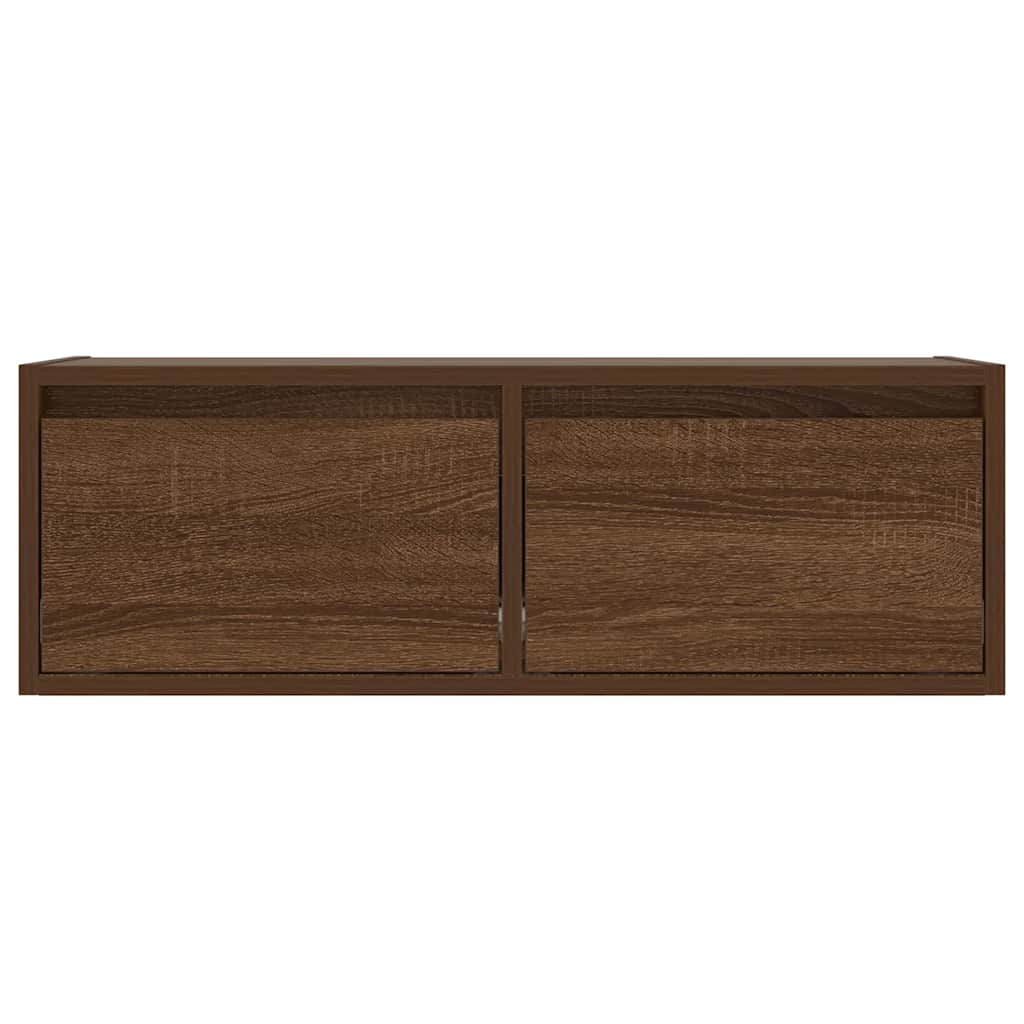 TV ormarić s LED svjetlima boja smeđeg hrasta 75x35,5x25 cm