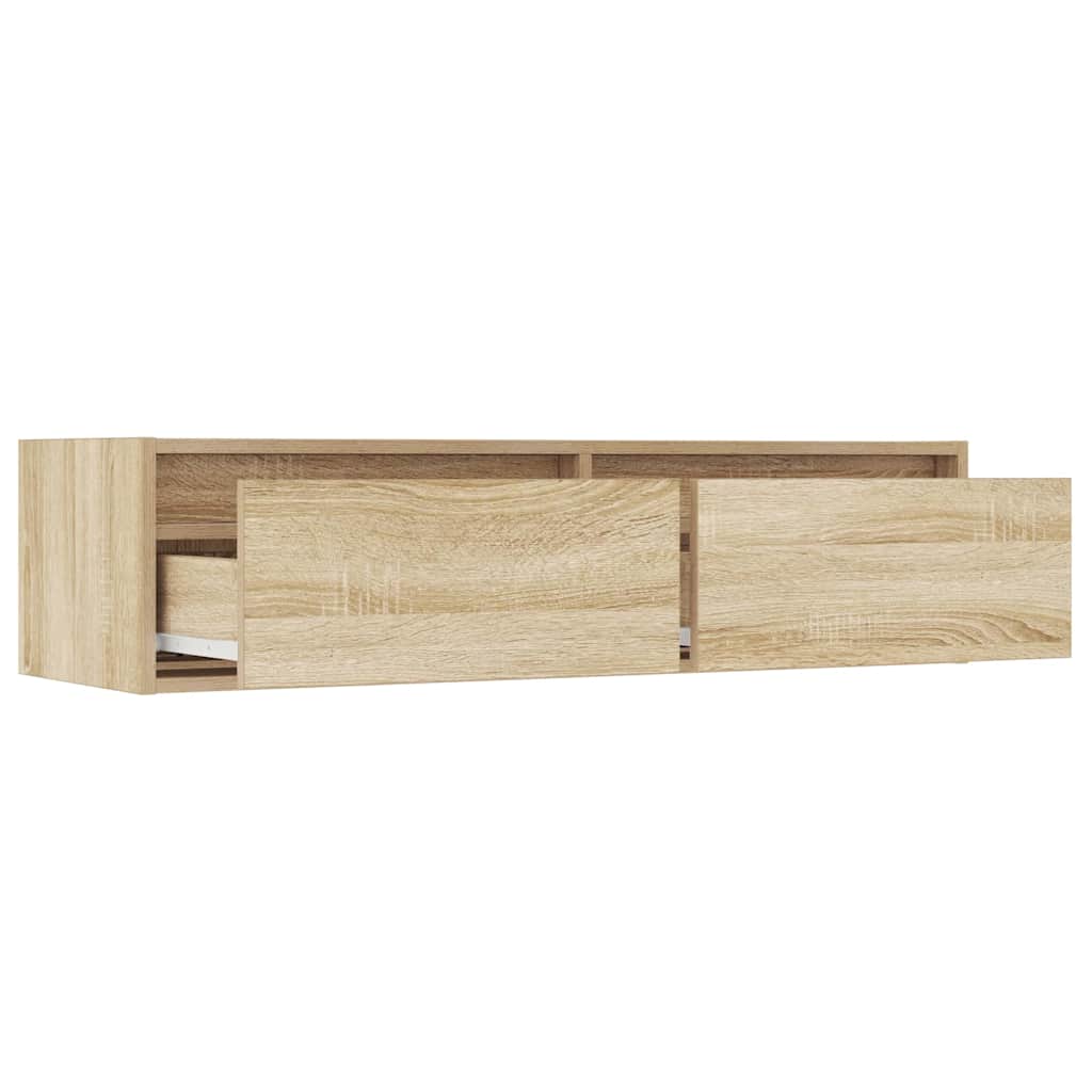 TV ormarić s LED svjetlima boja hrasta sonome 100X35,5x25 cm