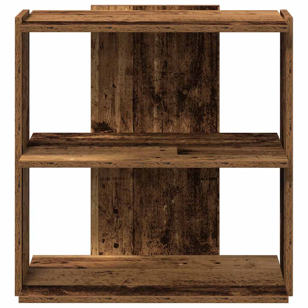 Regal za knjige s 3 razina boja staro drvo 60x30x60 cm drveni