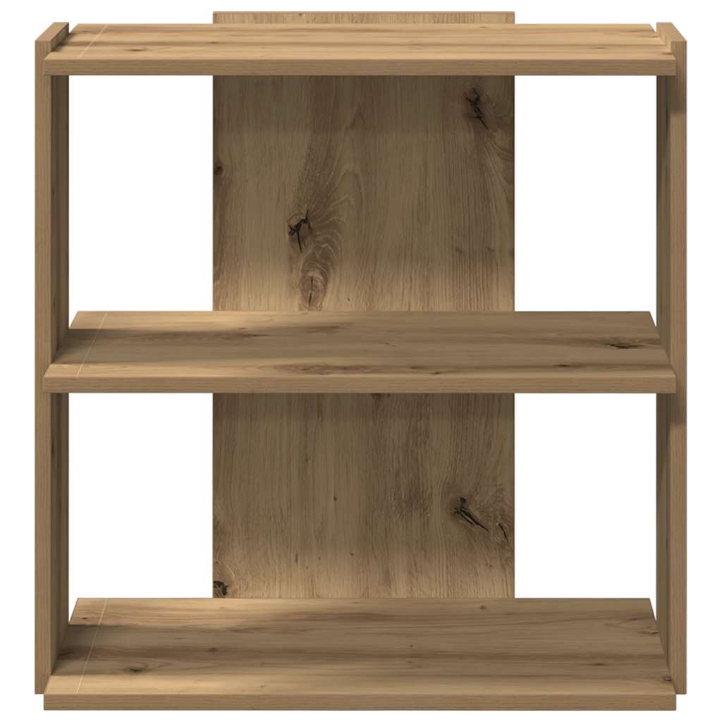 Regal za knjige s 3 razina boja hrasta 60x30x60 cm drveni