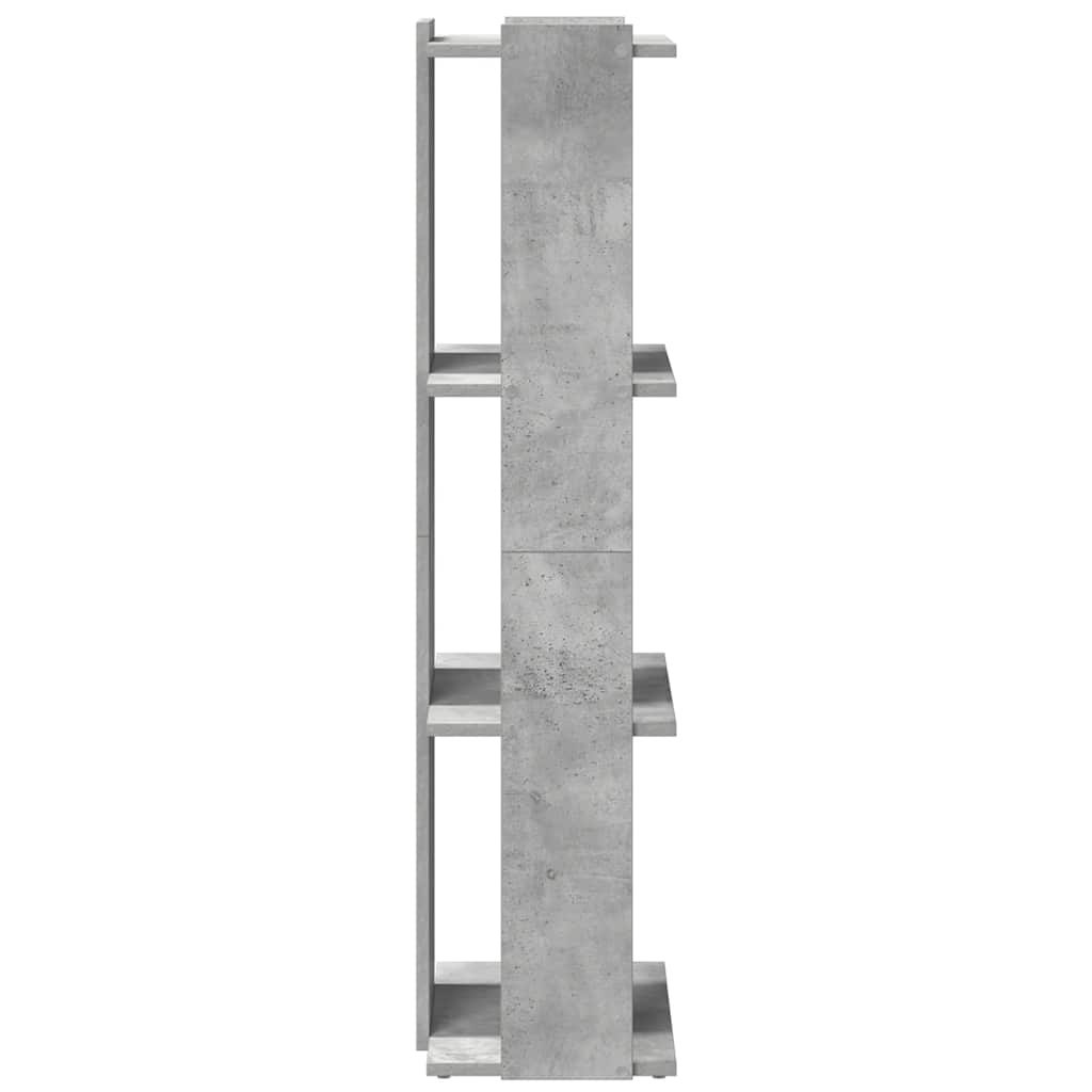 Regal za knjige s 3 razine boja betona 60x30x120 cm drveni
