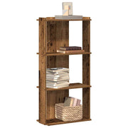 Regal za knjige s 3 razina boja staro drvo 60x30x120 cm drveni