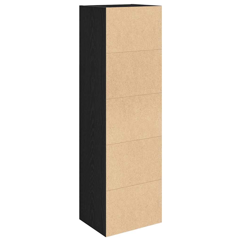 Regal za knjige crni hrasta 31x24x102 cm od konstruiranog drva