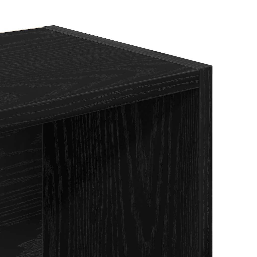Regal za knjige crni hrasta 31x24x102 cm od konstruiranog drva