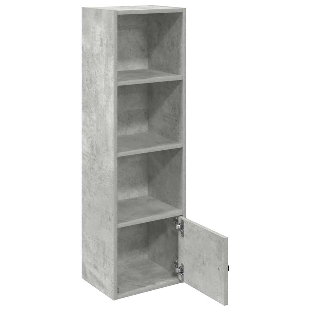 Regal za knjige boja betona 31x24x102 cm konstruirano drvo