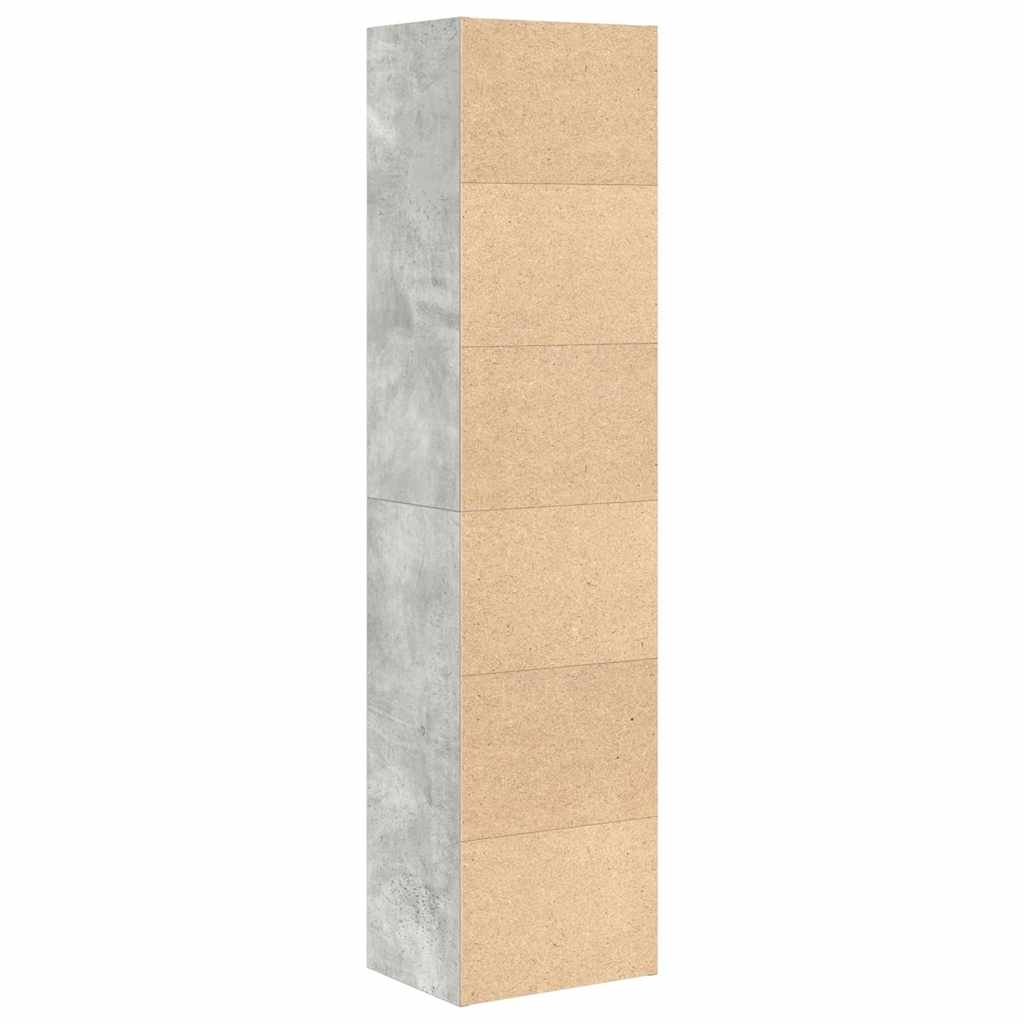 Regal za knjige boja betona 31x24x127 cm konstruirano drvo