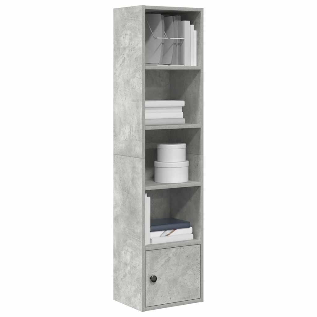 Regal za knjige boja betona 31x24x127 cm konstruirano drvo
