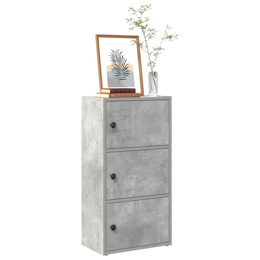 Regal za knjige boja betona 40x24x77 cm konstruirano drvo